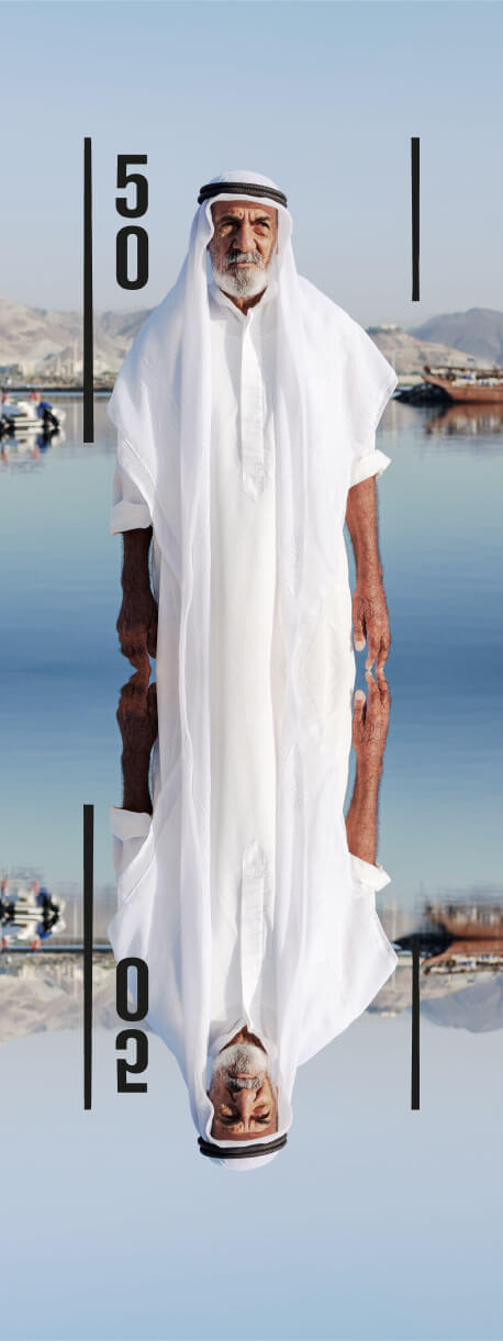Man standing with reflection